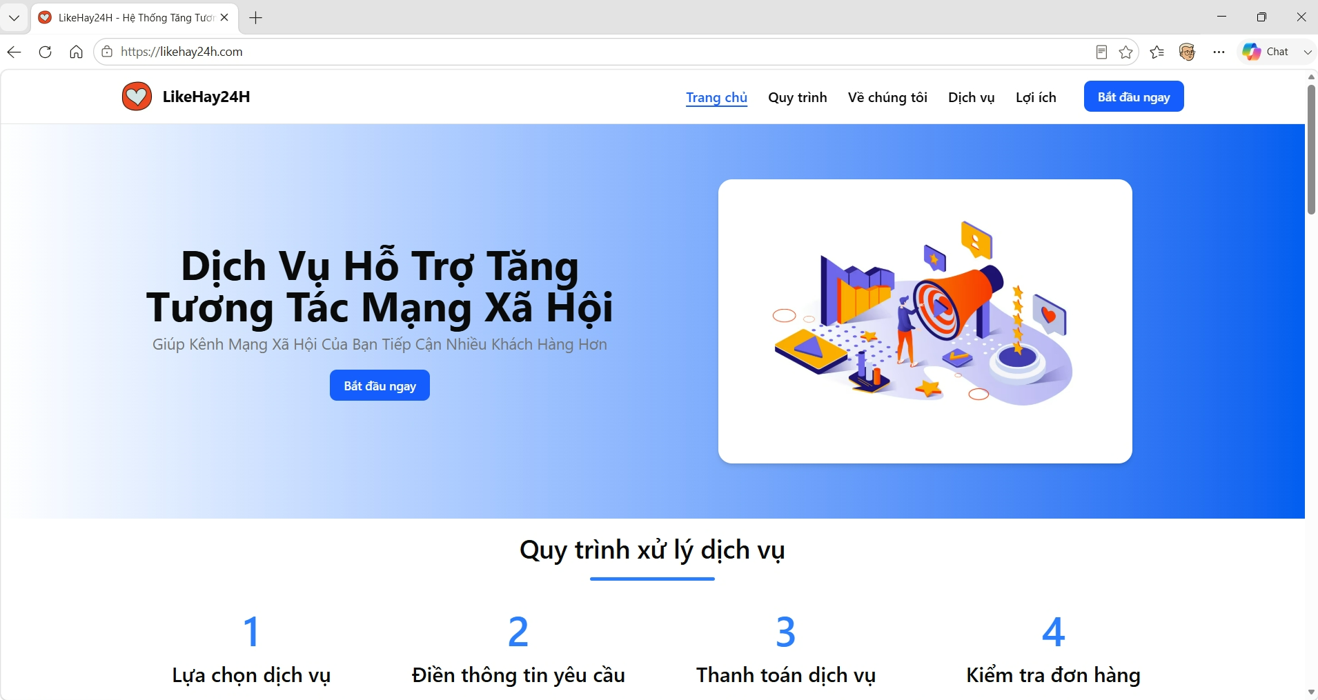 LikeHay24H - A reputable social media interaction boosting system.